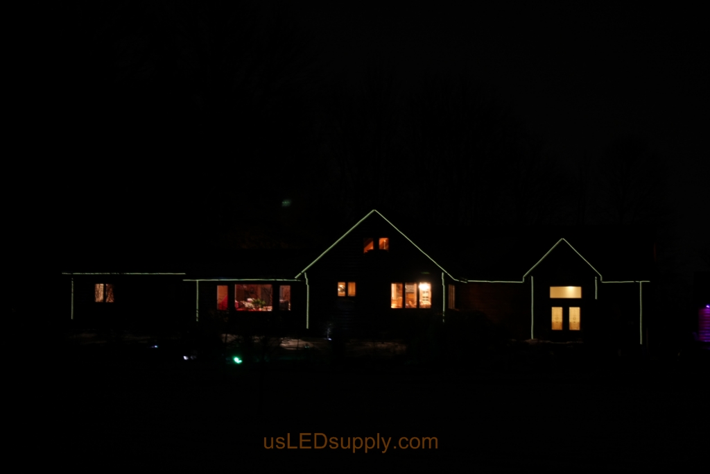 Dim setting for the LED House Outline uses 15 watts of power.