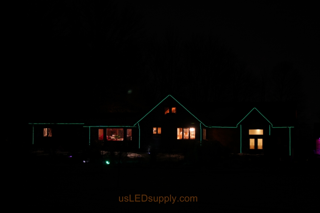 Dim setting for the LED House Outline uses 15 watts of power.