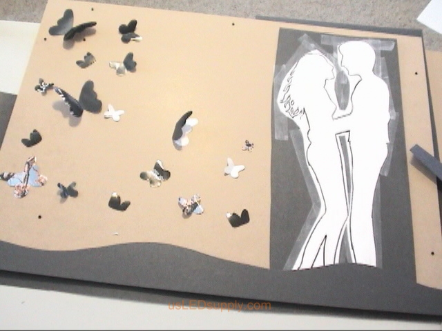 Cut out the other pieces and lay them on the back of the poster board so that you can see the approximate sizing. 