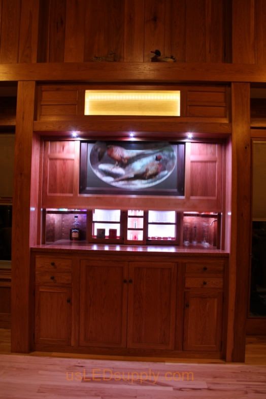 Panel slides down to cover the bar.