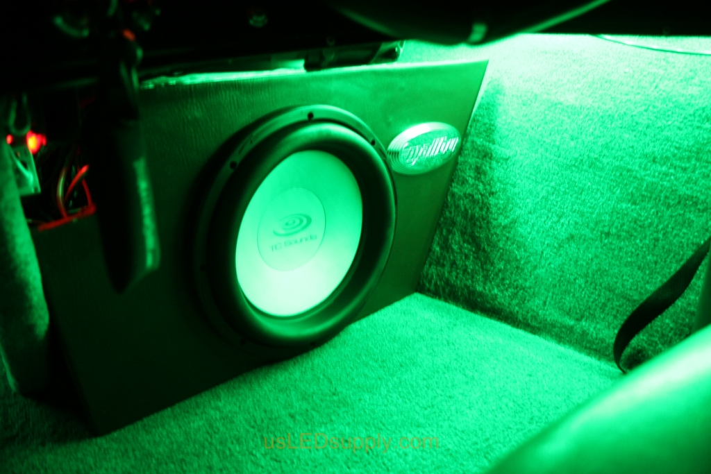 Inside of a Malibu Sunsetter decked out with color changing RGB LED Lights.