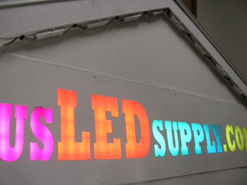 usLEDsupply Sign created with RGB Flexible LED Strip.