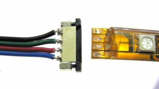 Open splice connector by pulling the black piece outward