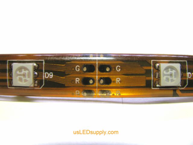 RGB Flexible LED Strip cut line.