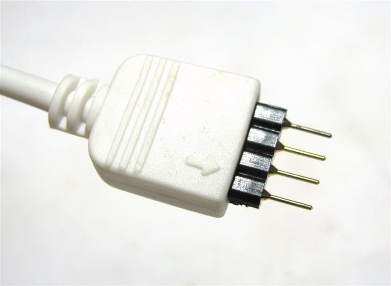 Insert 4 pin connector into the RGB IR receiver.