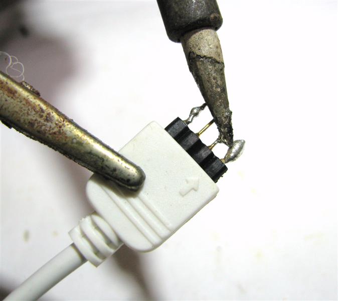 Pre tin the pins sticking out with Rosin Cor solder