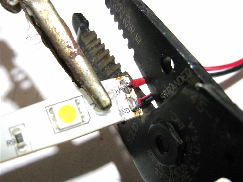Cut off the excess wires, with approximately 1/4