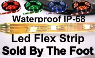 Waterproof IP-68 Flexible LED strip Sold by the Foot