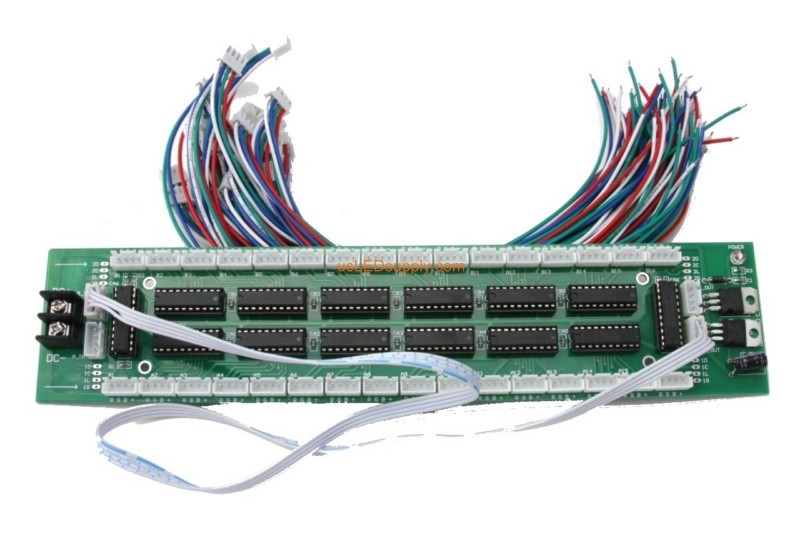 RGB DMX 512 / SPI (TTL) Decoder 32x RGB Ch with 4 pin connector wires