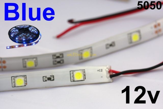 12V Blue Flexible LED Strip 16' Roll