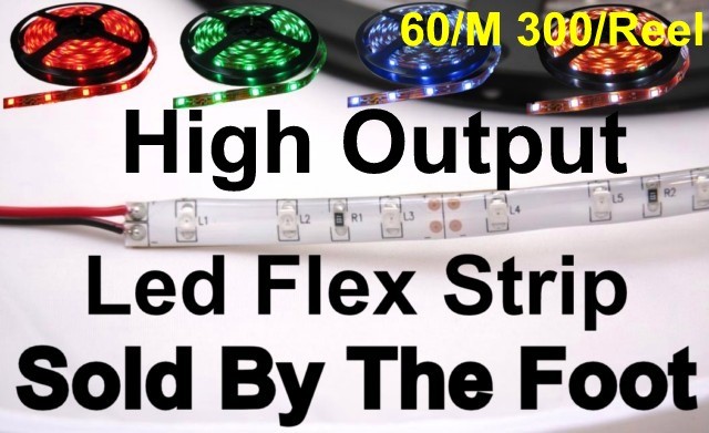 12V Single Color Flexible LED Strip (High Output) 60/M 300/Roll (Sold by the Foot)