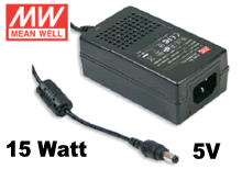Mean Well Power Supply 5V 15W 3A (for iPhone & Android Controller extra reels)