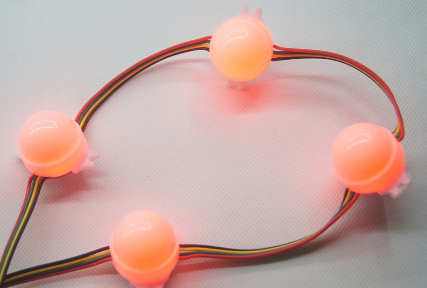 12V LED RGB Digital Point Modules Round (WS2801 Chip) 26" Spacing with Milky Lens