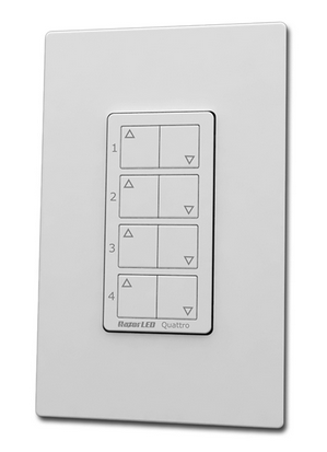 Gecko Wireless Four Zone LED Dimmer Wall Switch/Controller