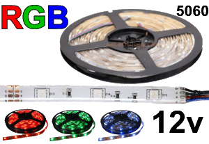 Ødelægge Tyranny Pebish 12V LED RGB Flex strip 16' Roll