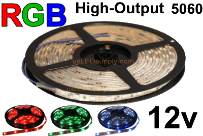 12V RGB Flexible LED Strip High Output 60/m 300/16' Roll 