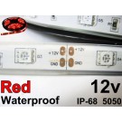 12V Red Waterproof Flexible LED Strip 16' Roll