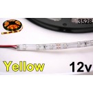 12V Yellow/Amber 3528 Flexible LED Strip 16’ Roll
