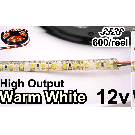 12V Warm White 3528 Flexible LED Strip 16' Roll (IP-65) (High Output 600/reel)