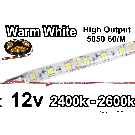 12V Warm White Flexible LED Strip 16' Reel (IP-65) (High Output) 60/M 300/Roll 2400k-2600k