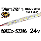 24V Warm White Flexible LED Strip 16' Roll (IP-65) (High Output) 60/M 300/Roll 2400k-2600k