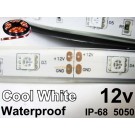 12v Pure White Waterproof Flexible LED Strip 16' Roll (IP-68) (5060 30/M 150/Roll)