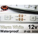 12V Warm White Waterproof Flexible LED Strip 16' Roll