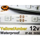 12V Yellow/Amber Waterproof Flexible LED Strip 16' Roll