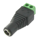 Male Power Connector 12v with 2.1mm barrel plug