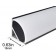 Aluminum LED Channel 45deg V-Corner with Lens Black
