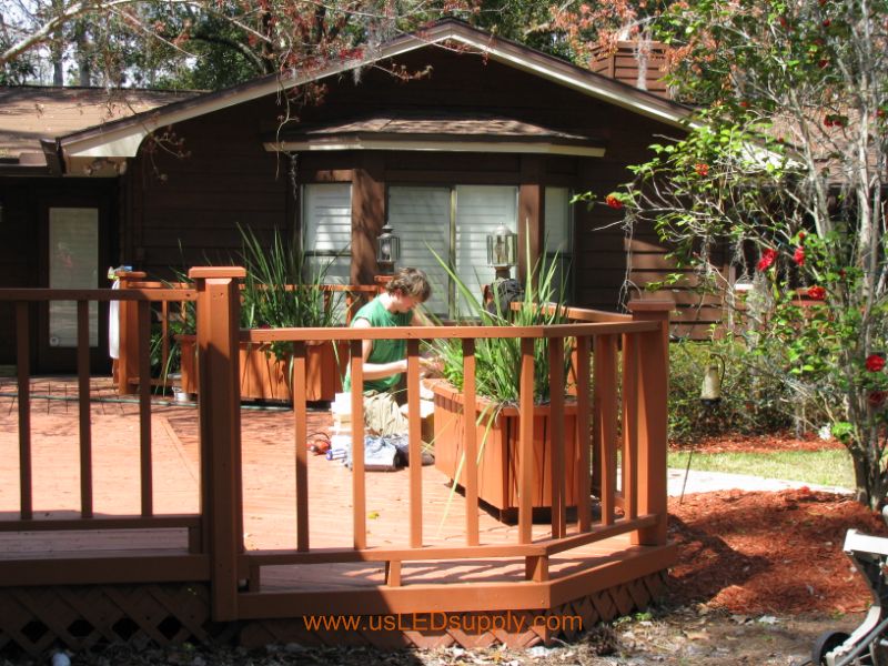 Test and troubleshoot any problems you may have with your deck lights (make sure that none of the wires or contacts are shorted out).