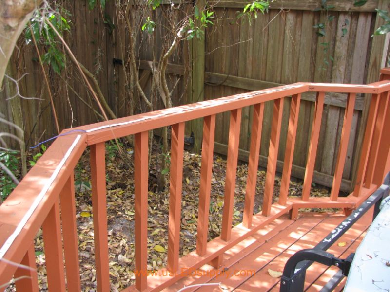 Lay out flexible LED Strip on top of the deck railing