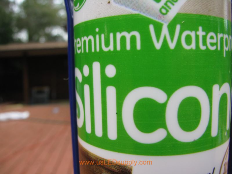 Use silicon to waterproof the connection between control cable and LED strip which you have just finished soldering.