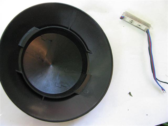 Garden path light cap and RGB LED module.