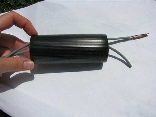 Put the control wires through the tube/light post.