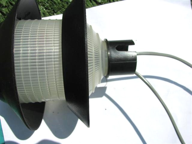 The new RGB LED garden light fully assembled.