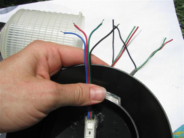 Matching up all the black wires to make the first connection.