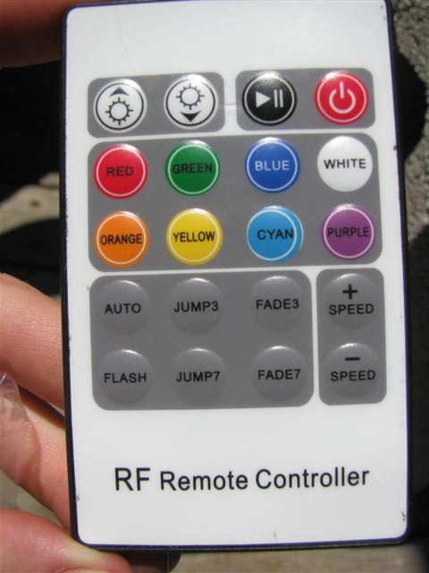 RF 20 key RGB LED remote.
