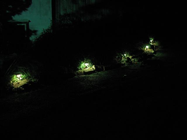 Old Garden Path Lights refurbished with color changing RGB LED Modules.