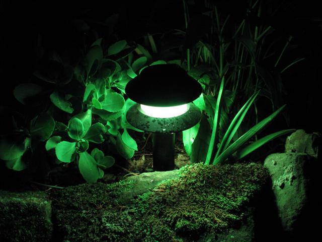 Old Garden Path Lights refurbished with color changing RGB LED Modules.