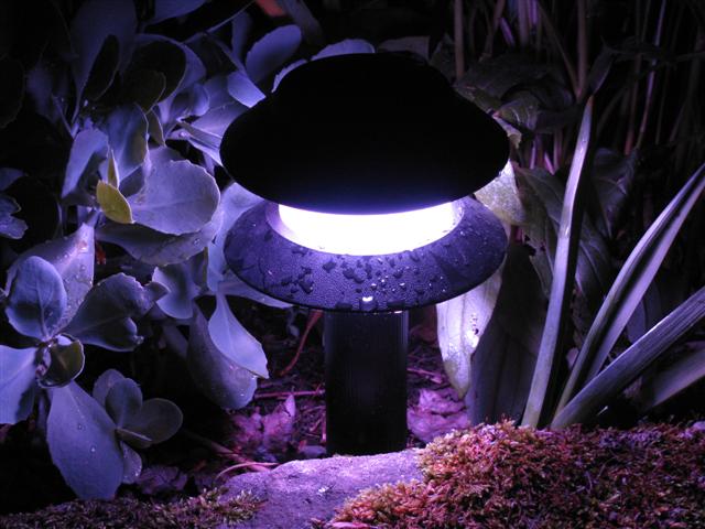 Old Garden Path Lights refurbished with color changing RGB LED Modules.