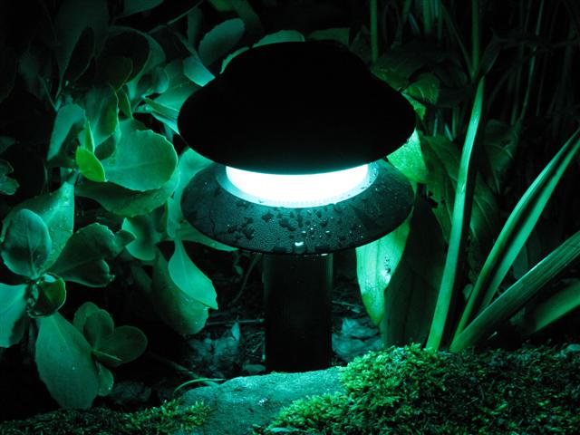 Old Garden Path Lights refurbished with color changing RGB LED Modules.