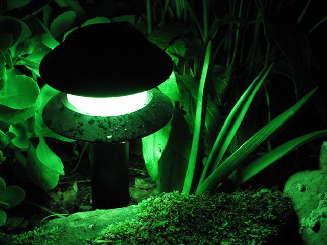 Old Garden Path Lights refurbished with color changing RGB LED Modules.