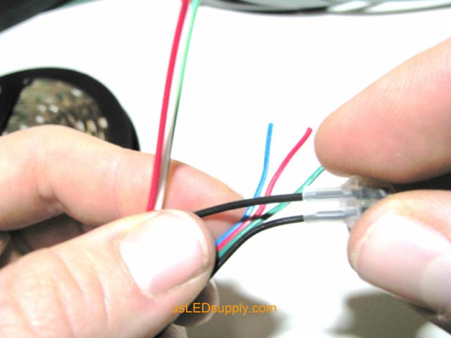 Insert wires into Butt connector