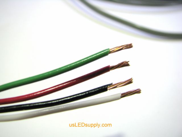 Stripped wires of control cable