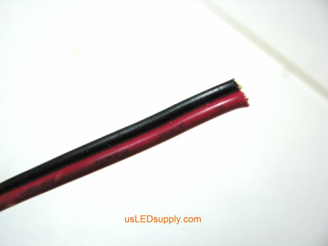 Cut off the stripped ends of the wire on the flex strip