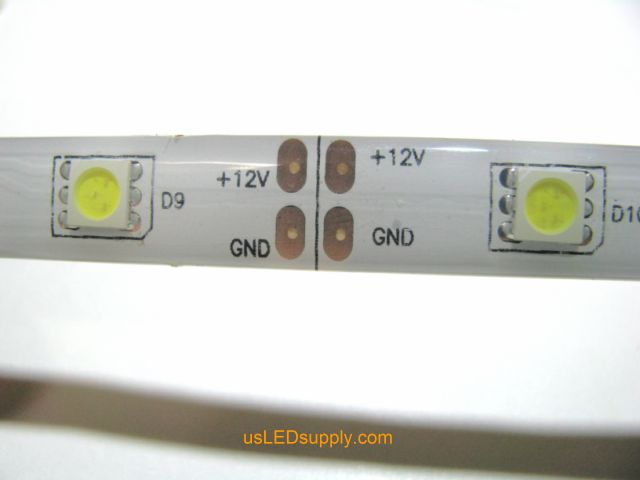 Cut line of single color flexible LED strip